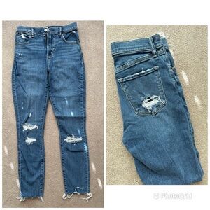 Abercrombie & Fitch Distressed Blue Skinny Jeans